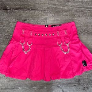 Tripp nyc hot pink skirt with undetachable chains!